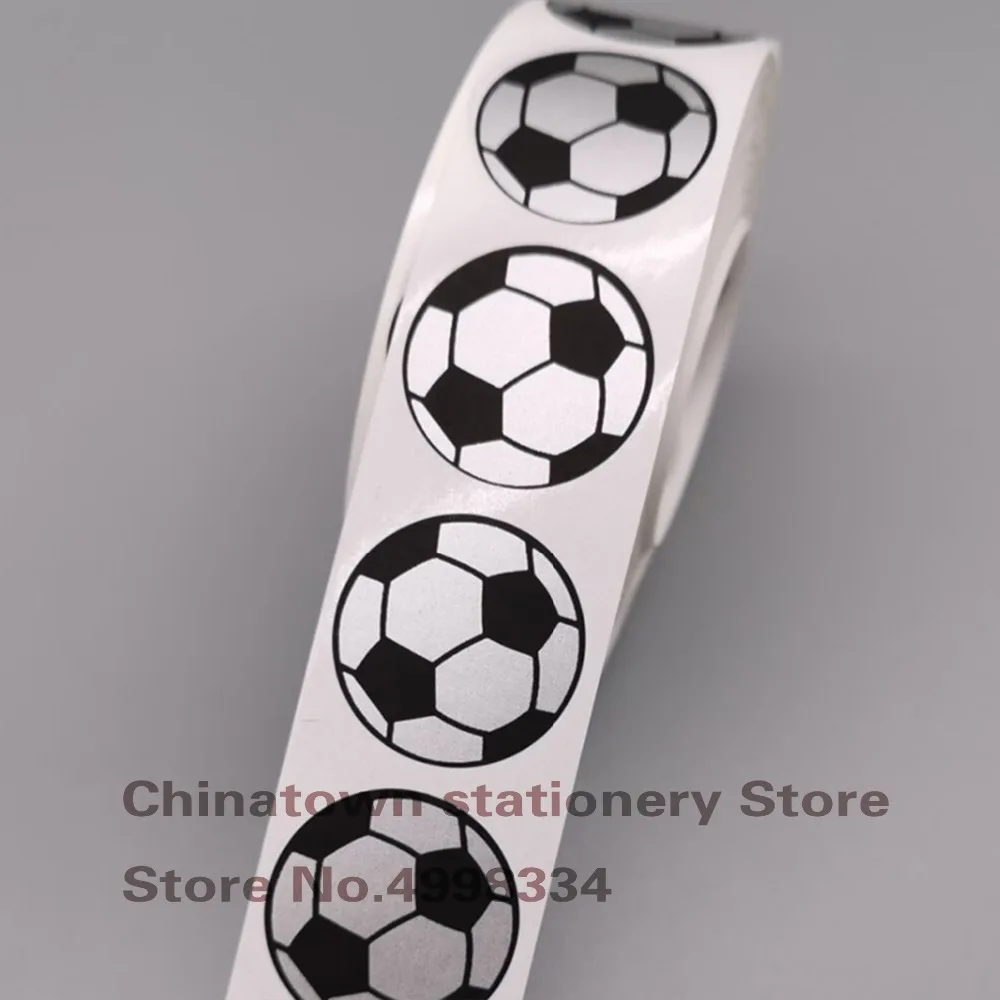Bloco dos Pces Casca de Futebol Redonda e Adesivo da Vara Fora das Etiquetas para o Jogo Relativo à Promoção dos Bilhetes Scratch-fora Riscar 1000pcs Stickers1-inch 3 de futebol redonda e adesivo da vara
