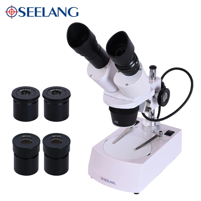 

OSEELANG 20x 40x 80X Binocular stereo microscope up/down LED light source phone repair PCB Soldering Tool Mineral Watching