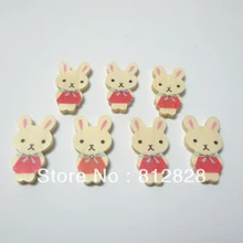 20 шт Маленькие кроличьи изделия, деревянные декоративные элементы, деревянные украшения для скрапбукинга