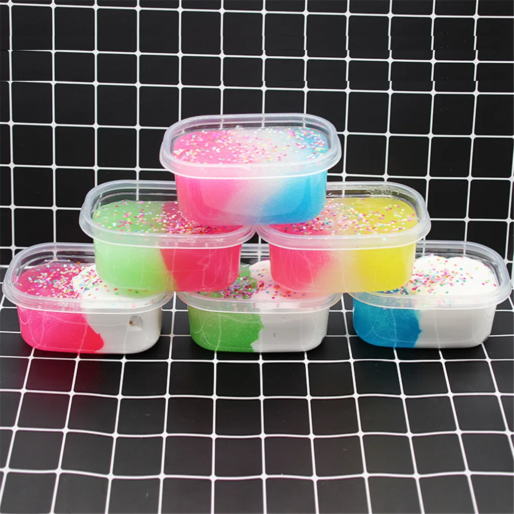 

280ml large-capacity children's multi-color slime Non-Toxic Environmentally Friendly Mud Multicolor Plasticine Bubble Mud 2019