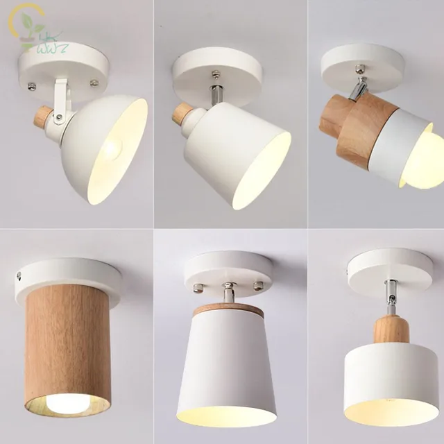 Modern Wooden Led Ceiling Lights White Metal Corridor Light Kitchen Modern Wooden Led Ceiling Lights White Metal Corridor Light Kitchen Wood Lamps Small Surface Mounted Lighting
