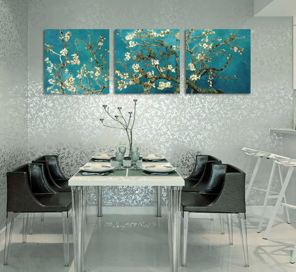 

Abstract Printed Van Gogh Flower SprayPainting 3 Piece/set Wall Art Decor Canvas Painting Unframed for Living/Bed room