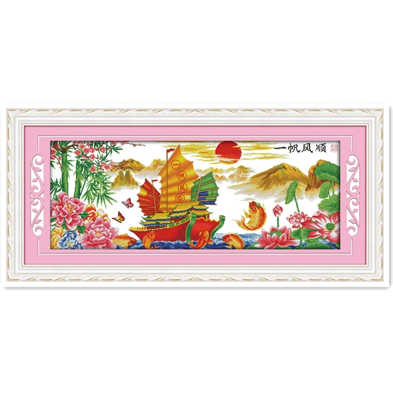 

Everything Is Going Smoothly (12) Embroidery Cross Set 11CT 14CT Printed On Canvas DIY SET Chinese Counted Cross Stitch Pattern