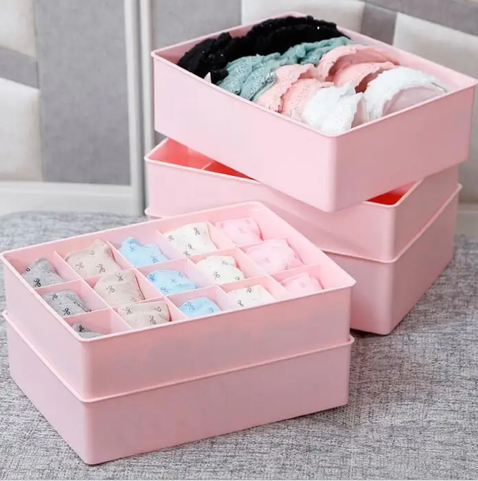 15 Grid Plastic Socks Organizer Box Underwear Storage Box Plastic Bra