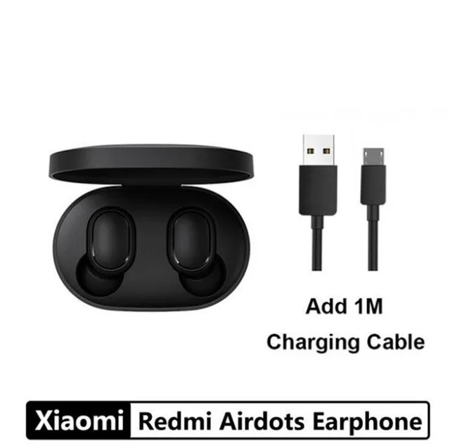 Оригинальные Xiaomi Redmi Airdots TWS Bluetooth 5,0 наушники беспроводные активные шумоподавления с микрофоном громкой связи с управлением AI - Цвет: with cable