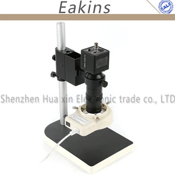 

800TVL 1/3 CCD BNC Color Video Output Digital Industry Video Microscope Camera Auto IRIS + 100X C-Mount Lens + Stand + 56 Light