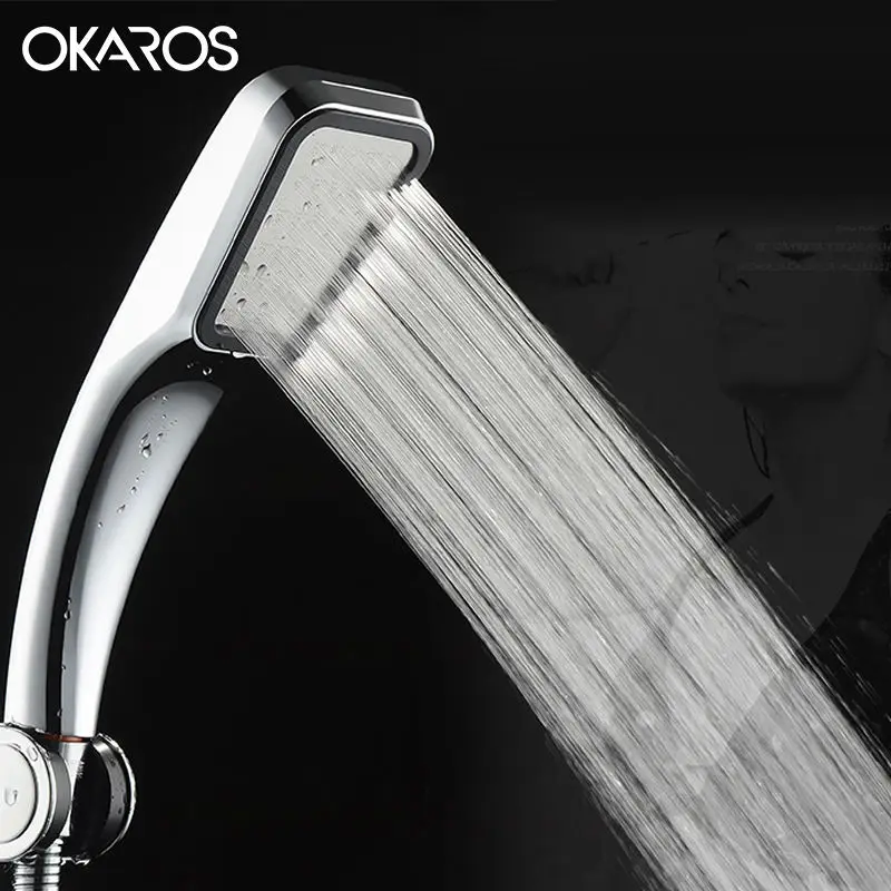 OKAROS 30 Water Saving Shower Head 300 Pressure Boost Powerful 300