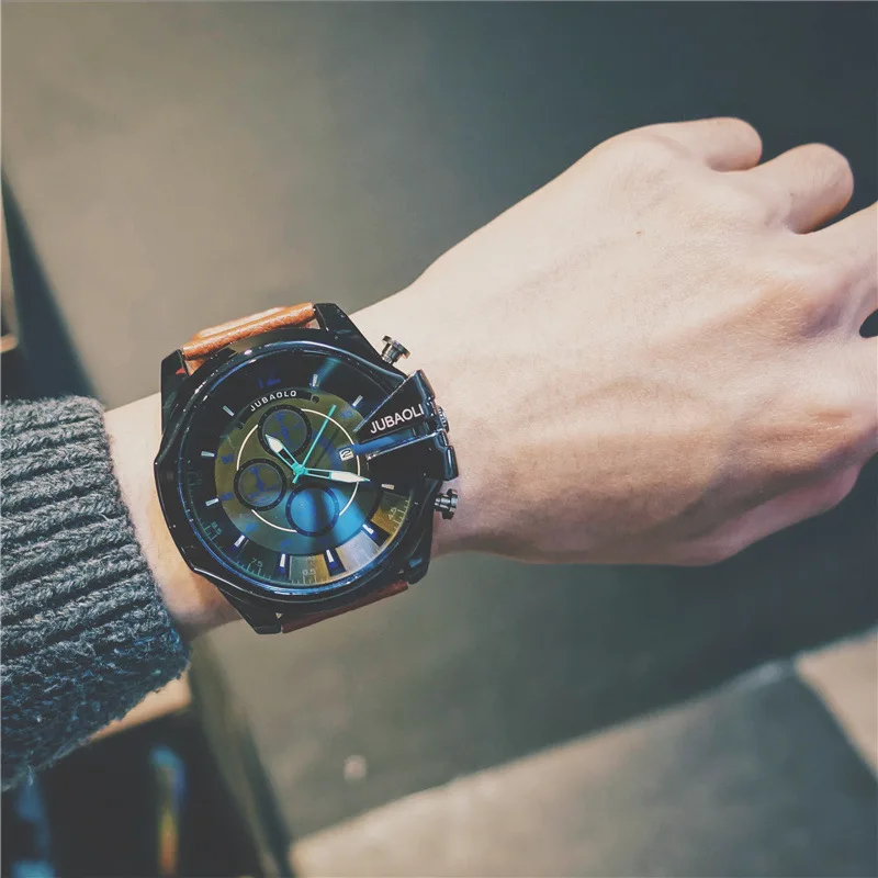 

Big Dial Blue Ray Army Men Quartz Wristwatch Creative Unique Calendar Man's Classical Military Watches Male Sports Hours Watch