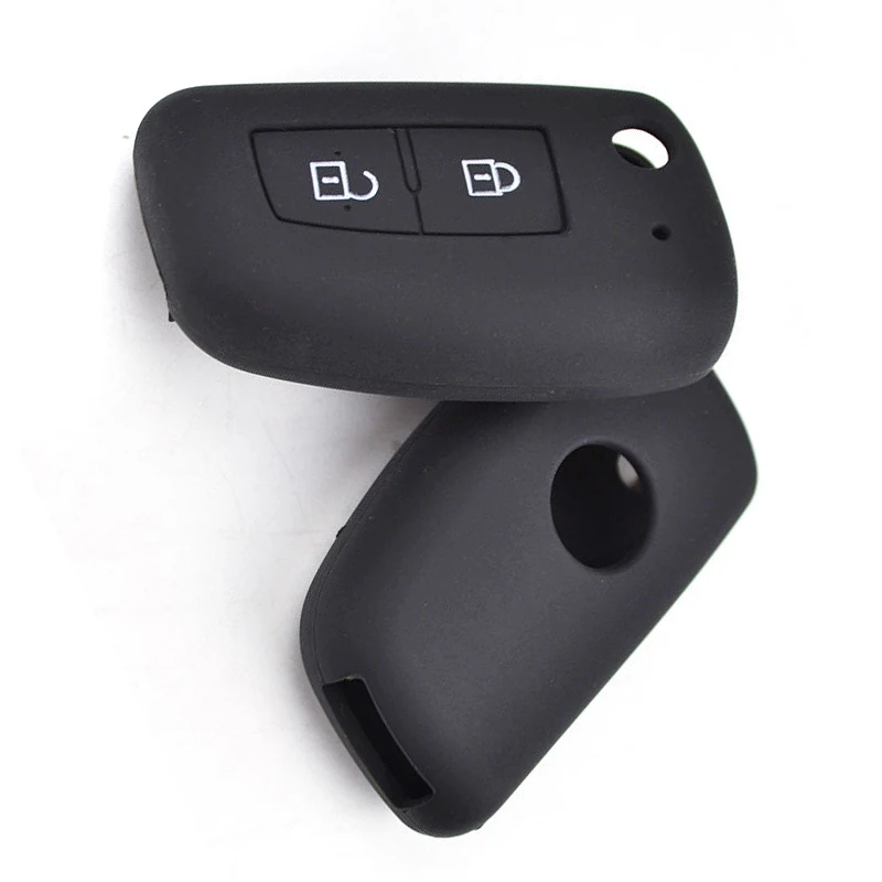 Durable Silicone Key Case 2 Button Car Key Cover Protector Black For Nissan X-Trail Juke Qashqai Micra Pulsar