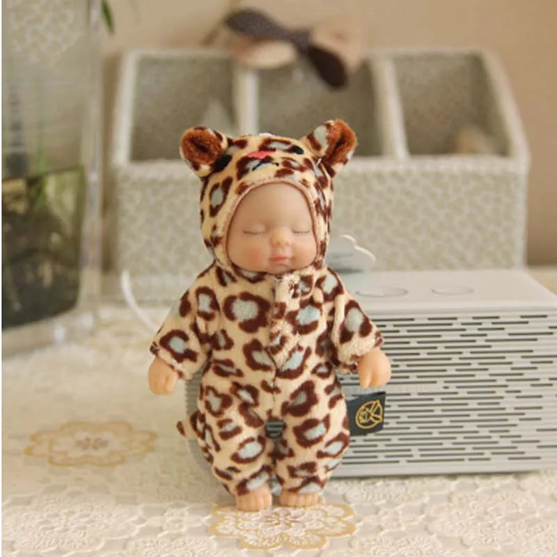 Cute Cartoon Baby Sleeping Doll Keychain PVC Lovely Vinyl Dolls Car Keyring Women Key Holder Gift Child Toy 10