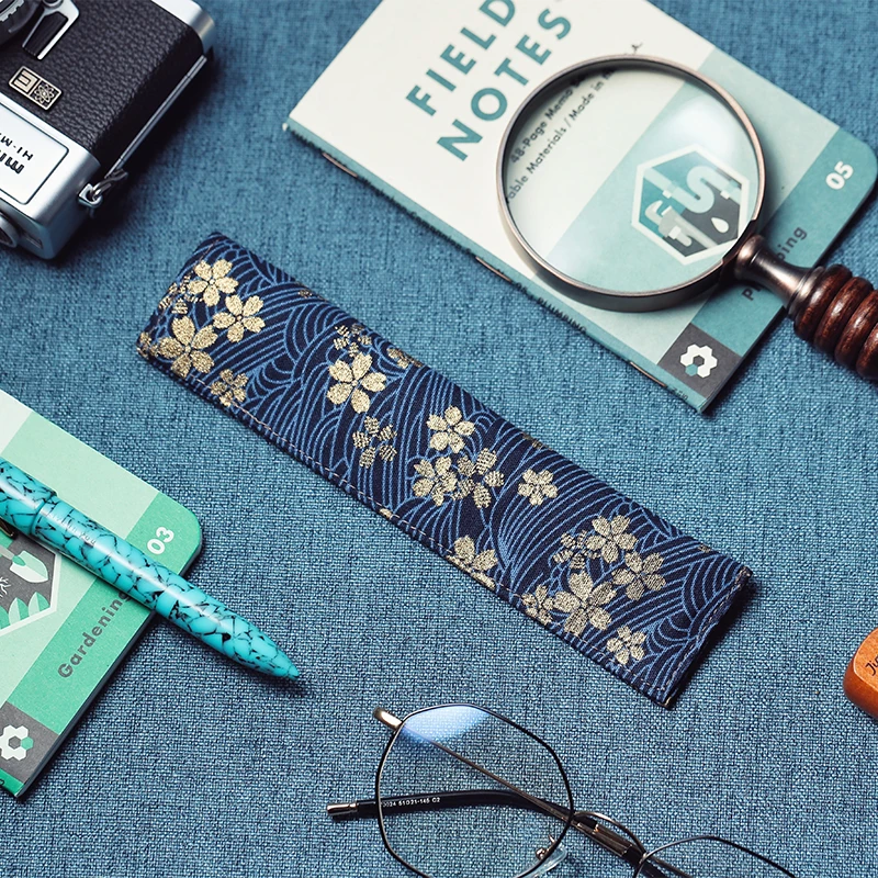 

Art Style 1pc Pen Pouch for Luxury Ballpoint/Rollerball/Fountain Pen Protection Canvas Single Pen Bag Case Stationery