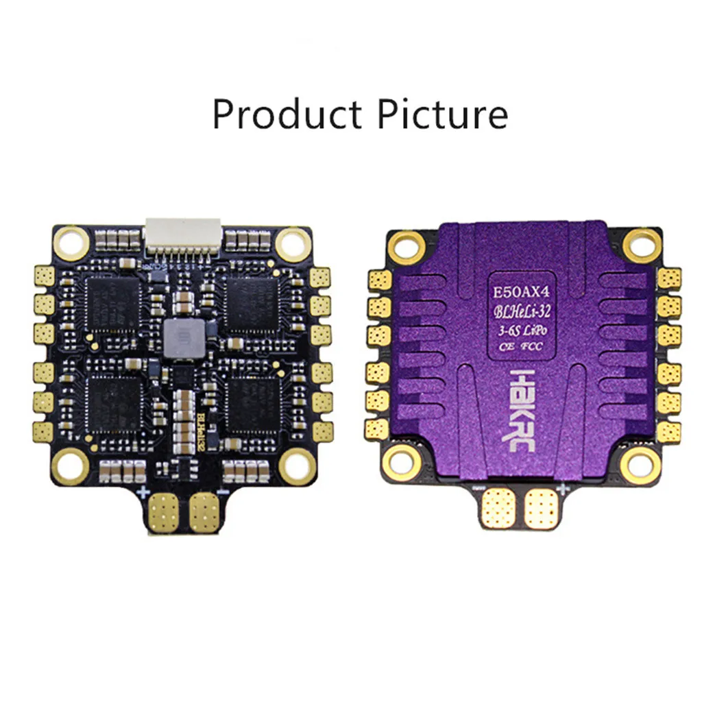 

OMESHIN Hakrc 4x50a 4in 1 Esc 3-6s Blheli_325v 3A BEC DShot 1200 For FPV Tuning Of RC UAV