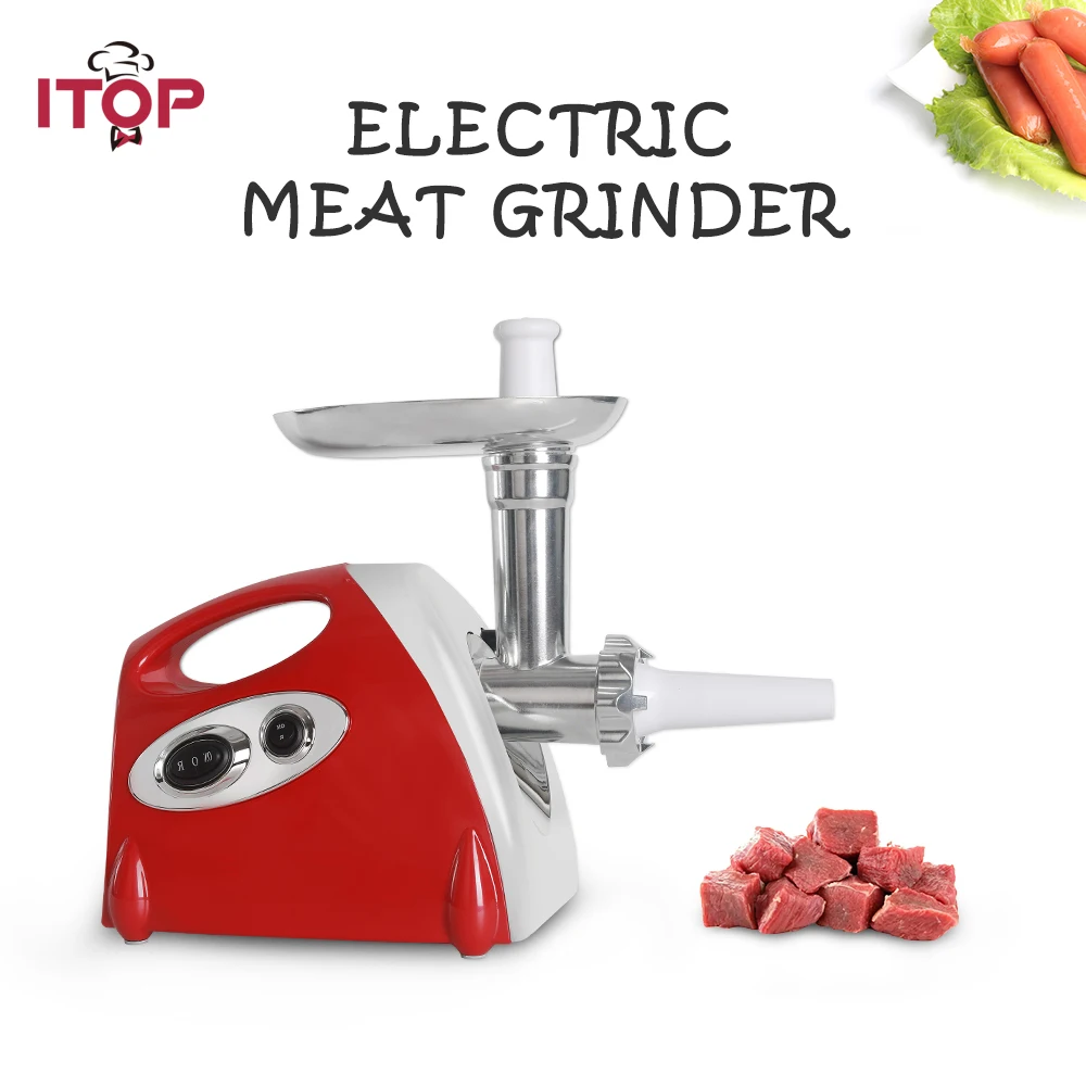 

ITOP Household Meat Grinder Meat Mincer Chopper Sausage Stuffers Kibbe Maker Multifunctional Food Processors 220V With 3 Blades