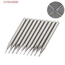 

10Pcs 3.175X1X3MM Straight Flute CNC Milling Cutter Tungsten Wood Router Cutter