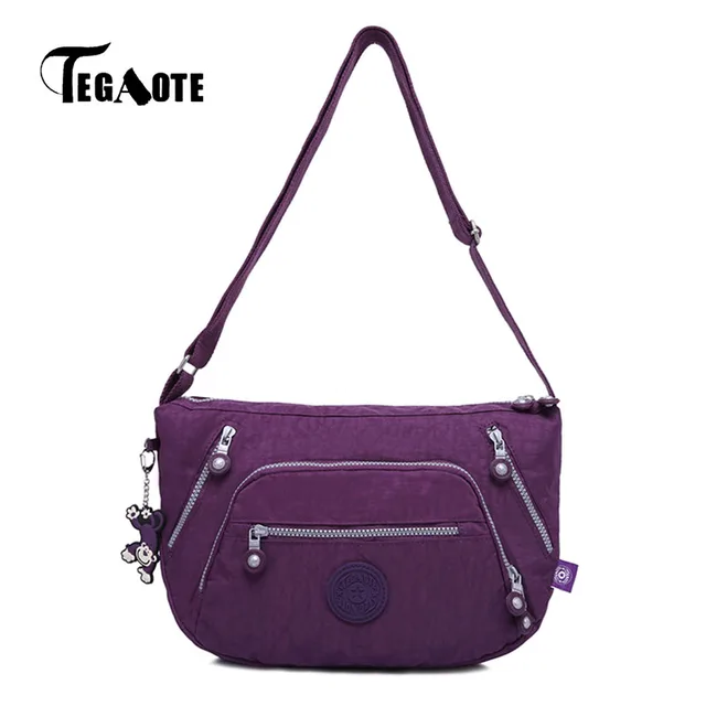 Tegaote 2017 New Nylon Bags Female Zipper Waterproof Handbags Women Tegaote 2017 New Nylon Bags Female Zipper Waterproof Handbags Women Solid Shoulder Beach Bag Sac