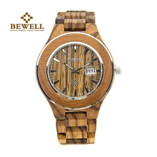 BEWELL мужские часы деревянные часы ручной работы фирменный дизайн Роскошные водонепроницаемые бизнес классический подарок Ретро стиль часы 100AG