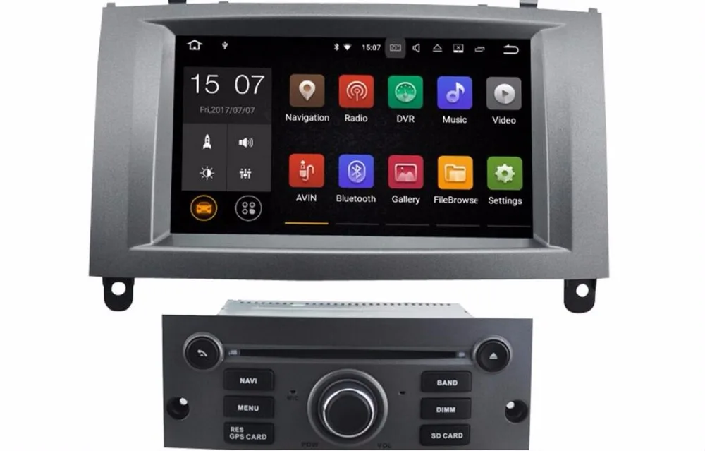 Excellent 2018  Android 8.0 ! CAR DVD GPS For PEUGEOT 407 support DVR WIFI DSP DAB OBD car multimedia AUTO Octa 8 Core 4GB RAM 32GB ROM 0