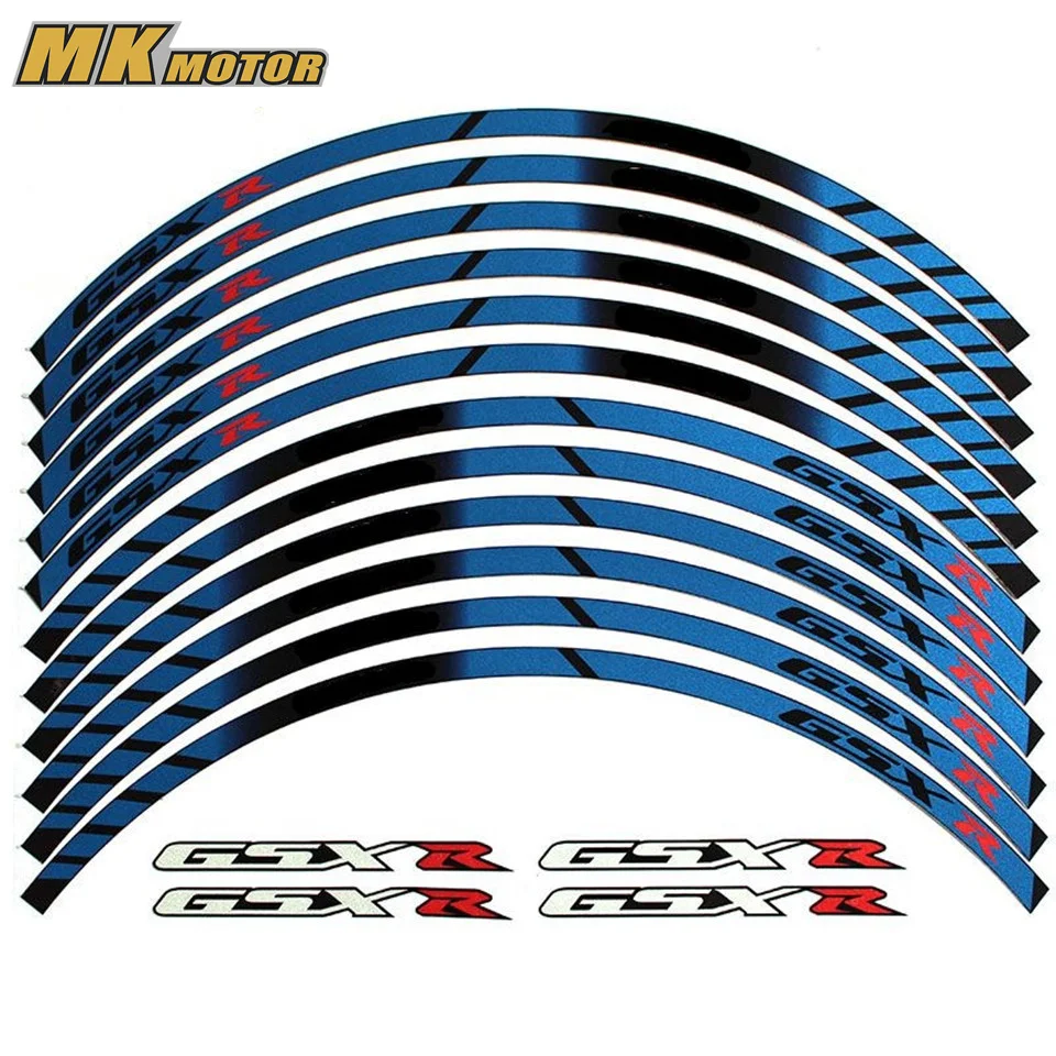 BYSPRINT For SUZUKI GSXR General purpose motorcycle wheel decals Reflective stickers rim stripes