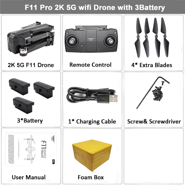 SJRC F11 GPS 5G WiFi FPV с камерой 1080P Бесщеточный Quadcopter 25 мин. Время полета Жест Складная рукоятка Selfie RC Dron VS CG033 - Цвет: 2K 3B FB