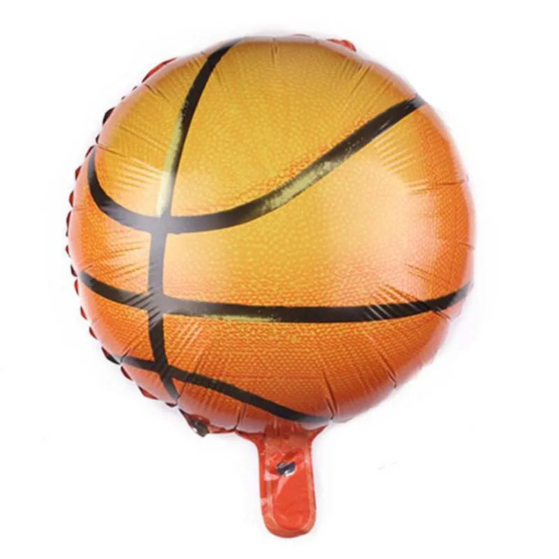 

10 Pcs Hot Sale 18 Inches Basketball Balloon Decorative Aluminum Foil Sports Themed Celebration Balloons for Party Birthday