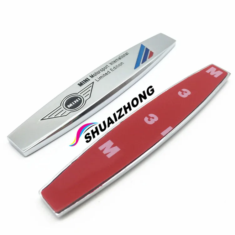 

2pcs MINI VIP SPORTS 3D Metal logo Car Side Fender Emblem Stickers car Rear Bumper Trunk Badge 3D Decals car Styling accessories