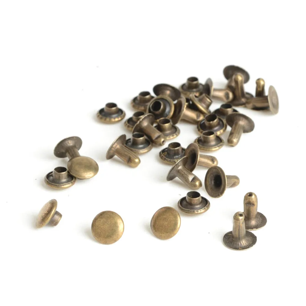 

7mm Antique Bronze Round Rivet Spike Punk Bag Belt Bracelets Clothes Apparel Sewing Garment Rivet 50PCS/lot