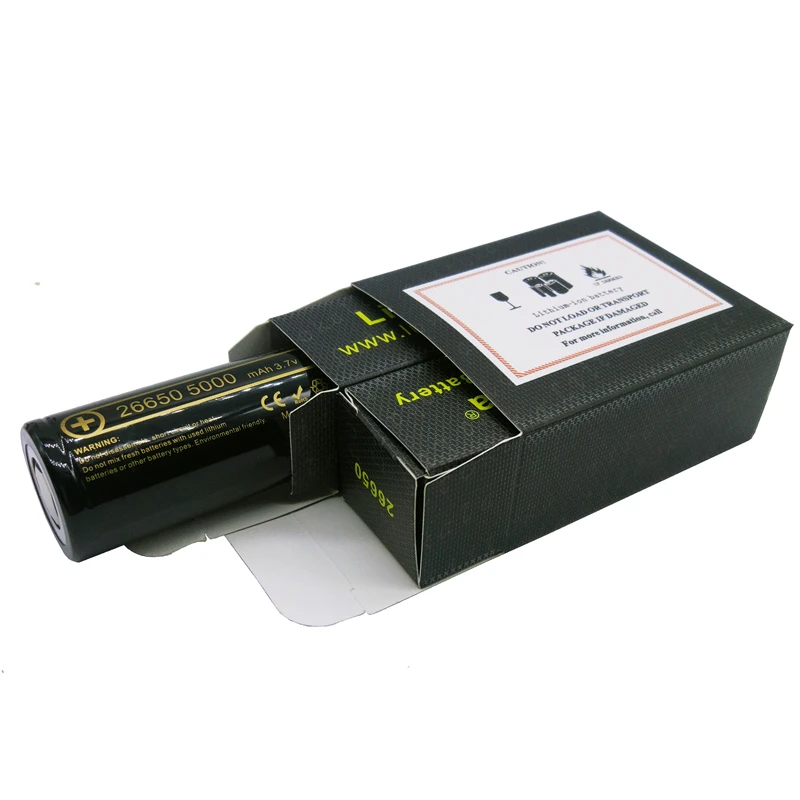 Liitokala Lii-50A 26650-50A 5000mAh 26650 Li-ion 3,7 v аккумуляторная батарея для фонарика 20A 3,6 V батареи питания