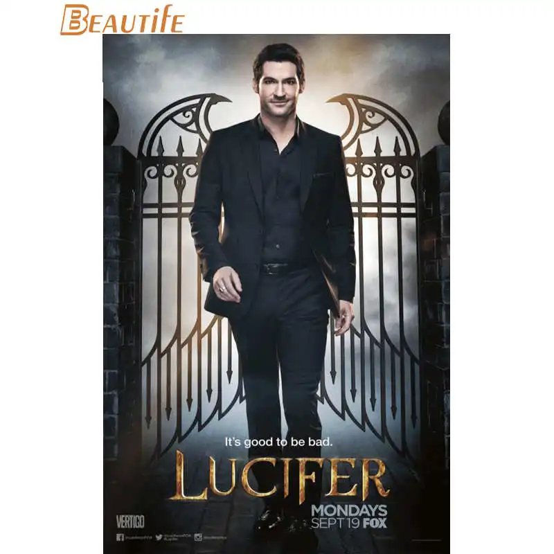 Горячая на заказ Lucifer Сезон 3 Плакат Украшение дома Модная шелковая ткань настенный плакат на заказ плакат - Цвет: poster