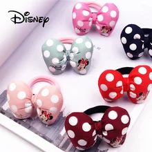 Disney 5 шт./компл. Микки Мышь плюшевые игрушки аксессуары, платье для девочек, с рисунком, с бантом, для девочек резинкой вечерние украшения подарки на день рождения