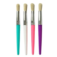 4 шт. DIY граффити акварельные щетки с круглой головкой пластиковые стержни щетиной художественная живопись акриловая и масляная кисть детская канцелярская ручка