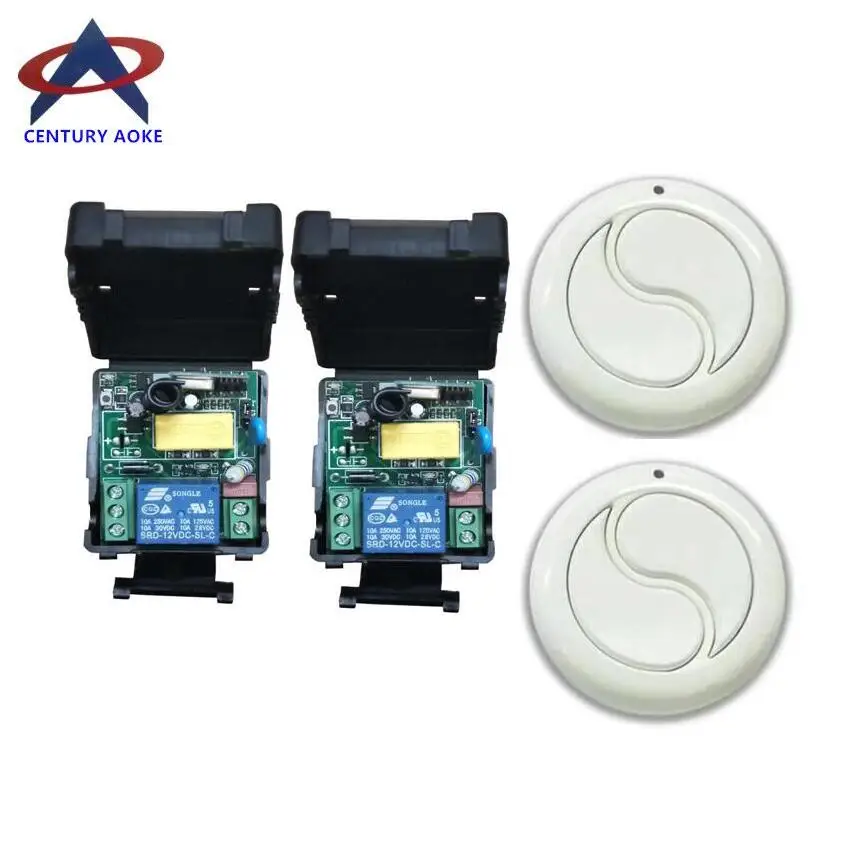 

2017 new products 220 v 1 ch wireless remote control switch receiver +transmitter Round wall controller