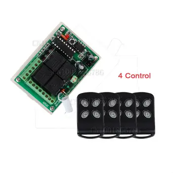 

DC12V 4CH Wireless RF Remote Control Switch System Receiver&Transmitter Momentary Toggle Latched LED SMD ON OFF