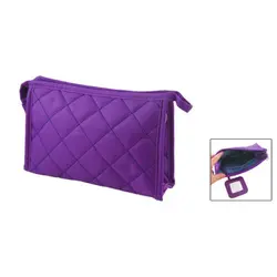 Фиолетовые женские 7.9 "Длинные сетке прямоугольник футляр Макияж сумка на молнии