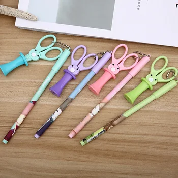 

flower sweet girl with scissor pendant gel pen 0.5mm gel pen black ink birthday party gift Christmas gift
