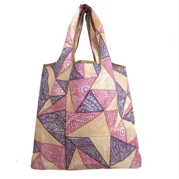 

Lady Foldable Recycle Shopping Bag Eco Reusable Shopping Tote Bag Floral Fruit Bunny Vegetable Grocery Bags