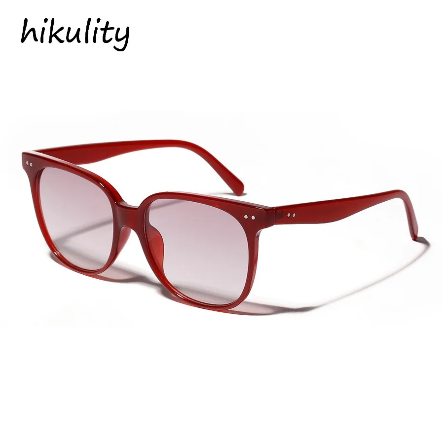 88232 Vintage Rectangle Red Sunglasses Women Brand Designer Retro