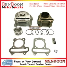GY6 100cc 50mm Cylinder Head Kit for 4T 139QMB Engine Scooter font b ATV b font
