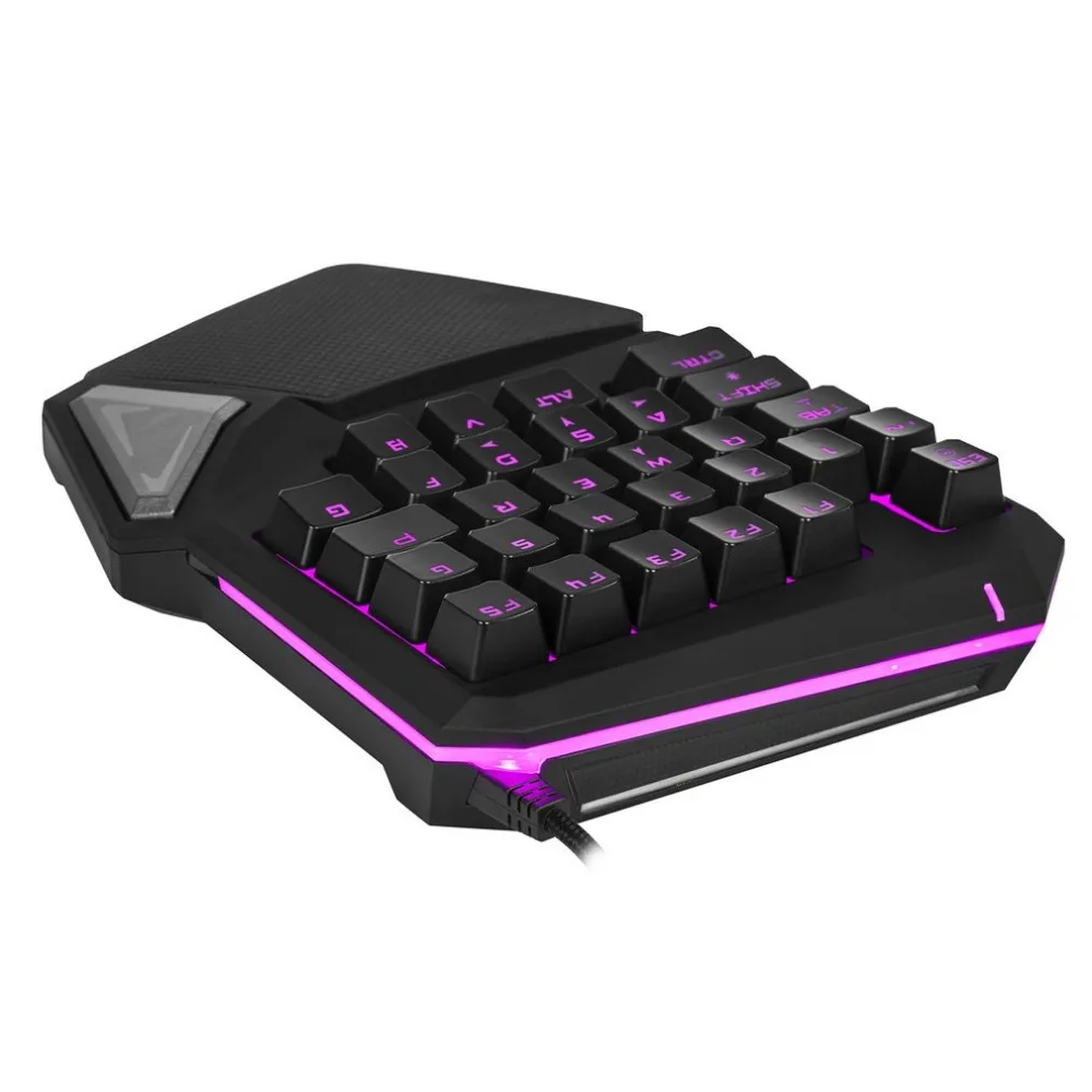Delux T9 PRO 7 Colors LED Backlight Single Hand Professional