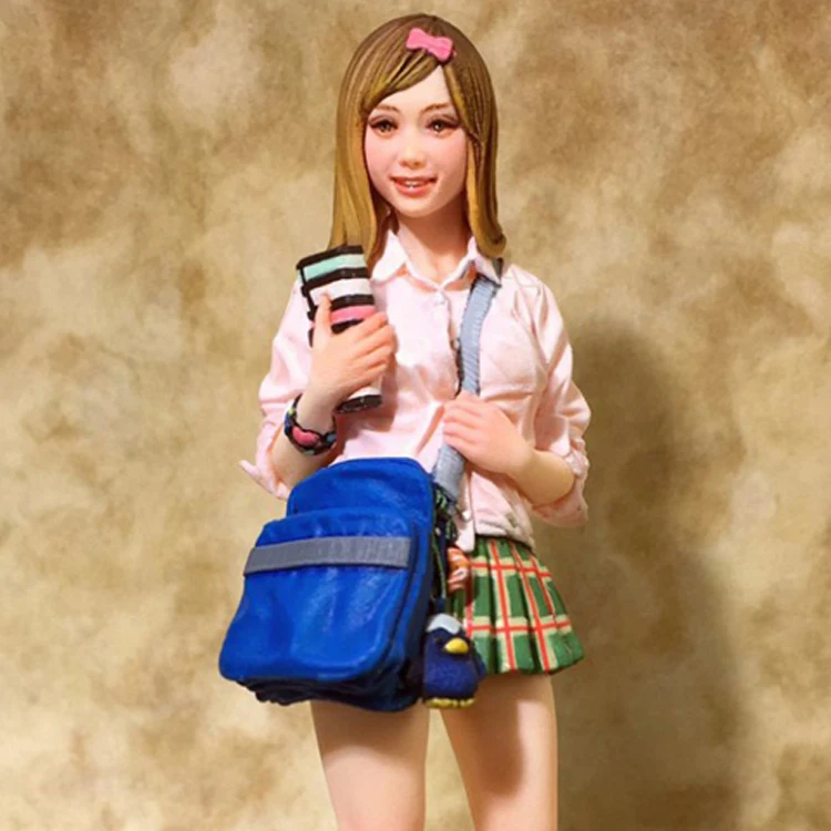 

1/20 Japanese girl student, Resin Model figure GK, Japanese real person theme, Unassembled and unpainted kit
