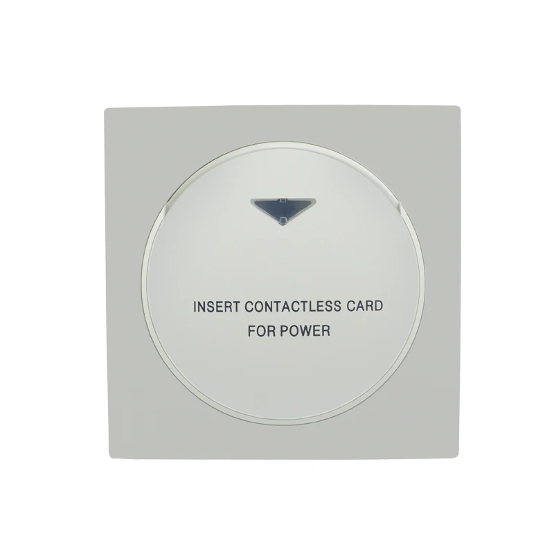 

white round fireproof switch hotel rfid card switch energy save switch card saver guestroom key card wall reader room time limit