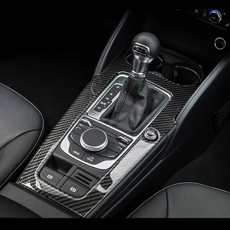 Приспособления для стилизации автомобиля декоративное покрытие Стикеры для Audi A3 8 V 2013- углеродного волокна Шестерни переключения отделка для коробки передач авто аксессуары
