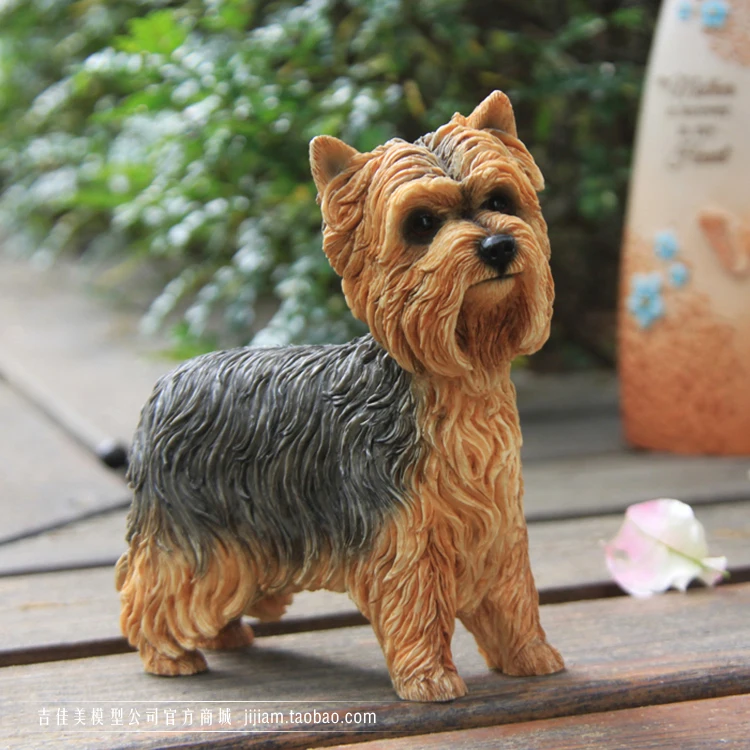 Мода Йоркширский терьер моделирование собака модель автомобиля маятник ремесла домашняя коллекция подарки фигурки миниатюры украшения ремесла