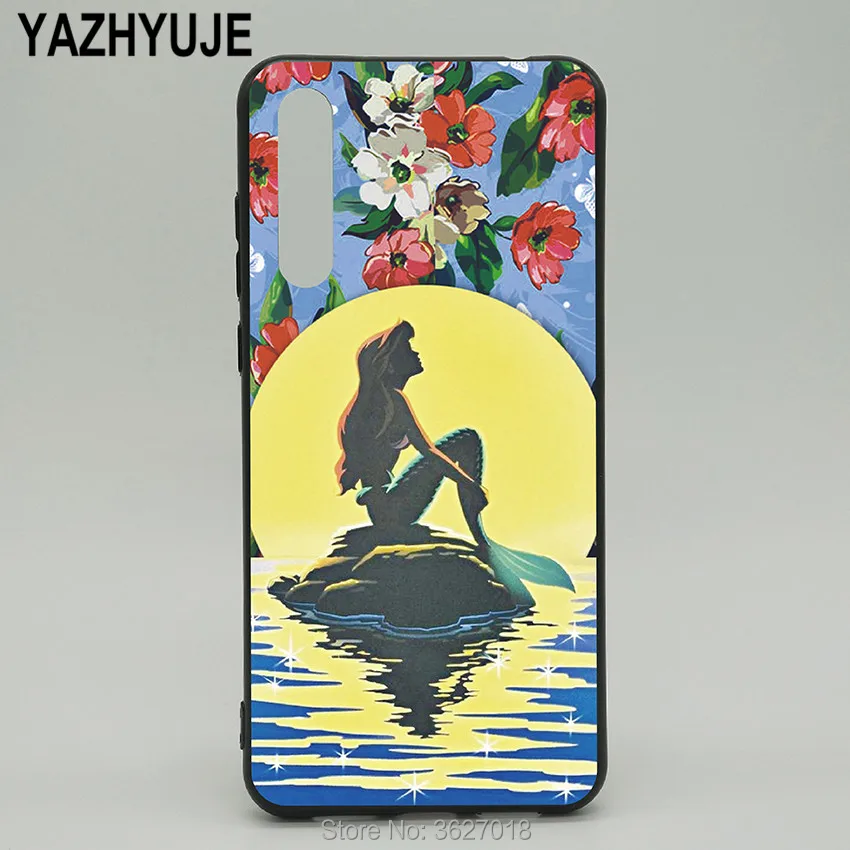 YAZHYUJE для Huawei P20 lite чехол черный мягкий TPU Plus Русалочка любовь узорчатый
