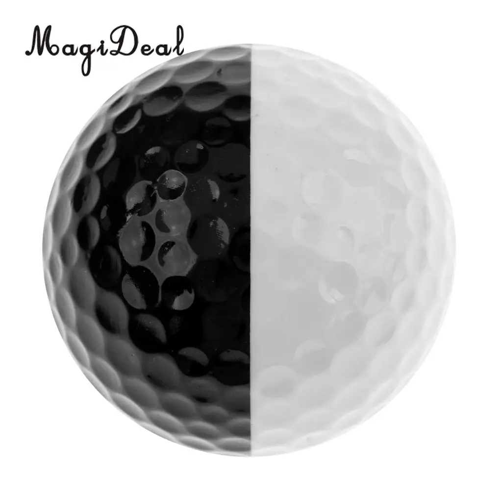 MagiDeal Professional Golf Ball - Golf Training Soft Balls - Practice Ball Black and White