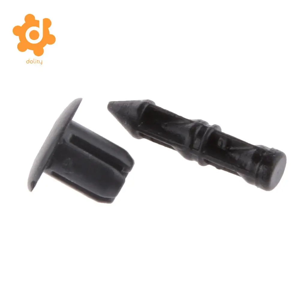 50pcs 6mm Hole Black Plastic Push In Type Rivets Fastener Pin Clips ATV for Yamaha for Suzuki High Quality Durable Nylon