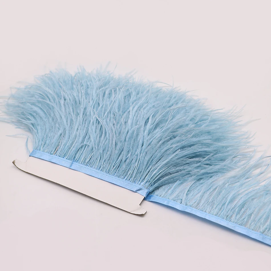 27 light blue ostrich feather fringe 4