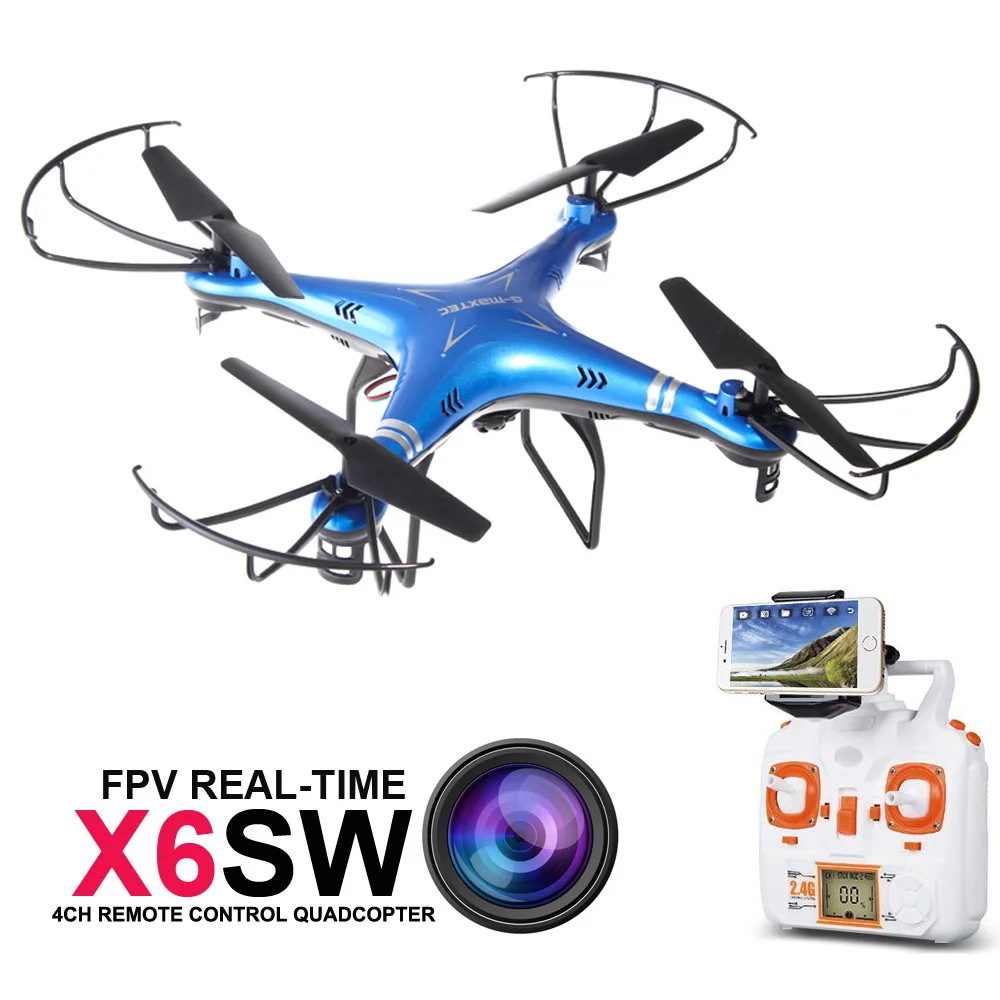 X6SW Professional FPV RC Quadcopter Drone With WIFI Camera HD 2.4G 4CH Rc Dron Helicopter Support Real-Time Video UAV For Sale