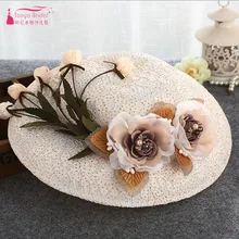 Свадебные шляпы шампанского в винтажном стиле; Новинка; ; Свадебные шляпы и вуалетки; ZH007