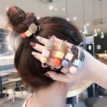 1 шт. новые летние девушки головы веревку крем площадь волос мячик-кольцо головы волосы галстук резинкой головной убор G0502