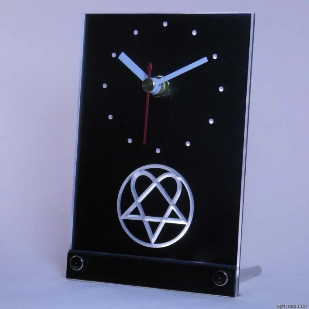 Светодиодные часы tnc0166 Him с логотипом Heartagram настольные 3D часы|3d led clock|3d clockclock |
